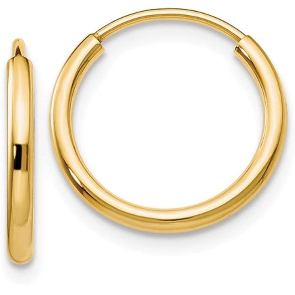 18K + S925 Infinity Loop Continuous Hoop Earrings